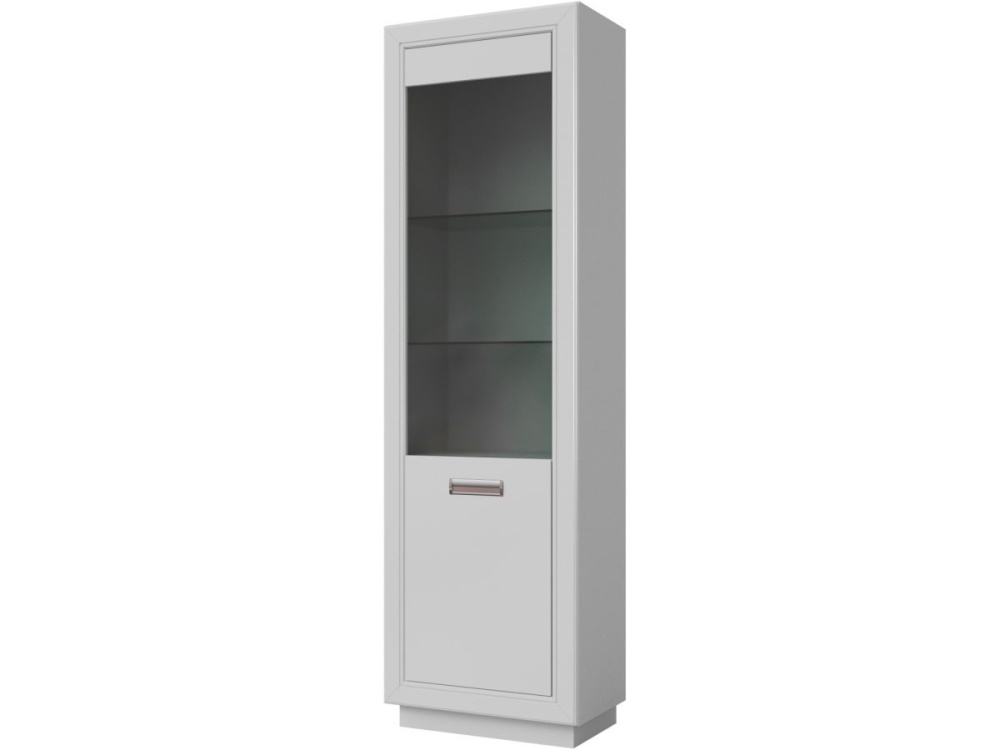 Шкаф с витриной «Эстель П» КМК 0738.23-01, Белый/ Белый глянец в магазине «На диване» в Москве  — Выгодная цена