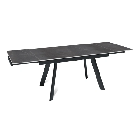 Стол раскладной Стоун (140+40+40), керамика Горный графит матовый